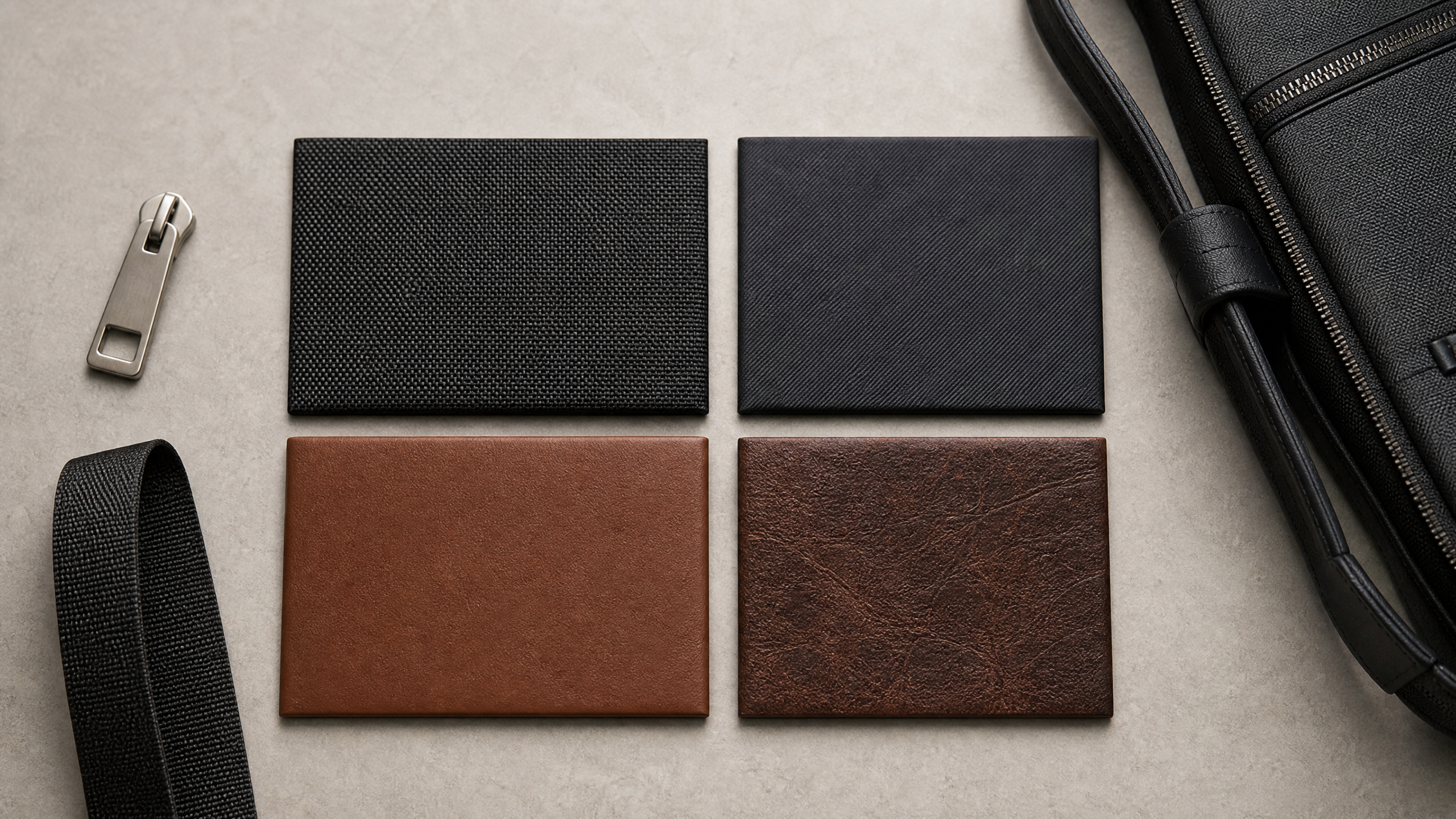 Oxford nylon PU and leather materials for business briefcases
