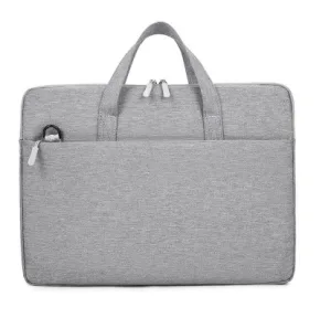Gray color option for Model 162 slim business computer bag with handle and zipper closure