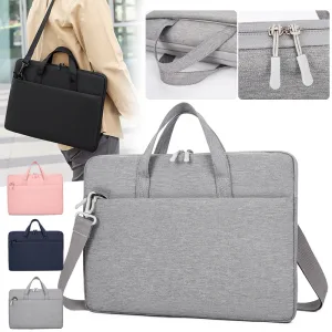 Custom Conference Bags with Your ,Logo,Lifestyle image of Model 162 lightweight Oxford laptop briefcase bag with detachable shoulder strap
