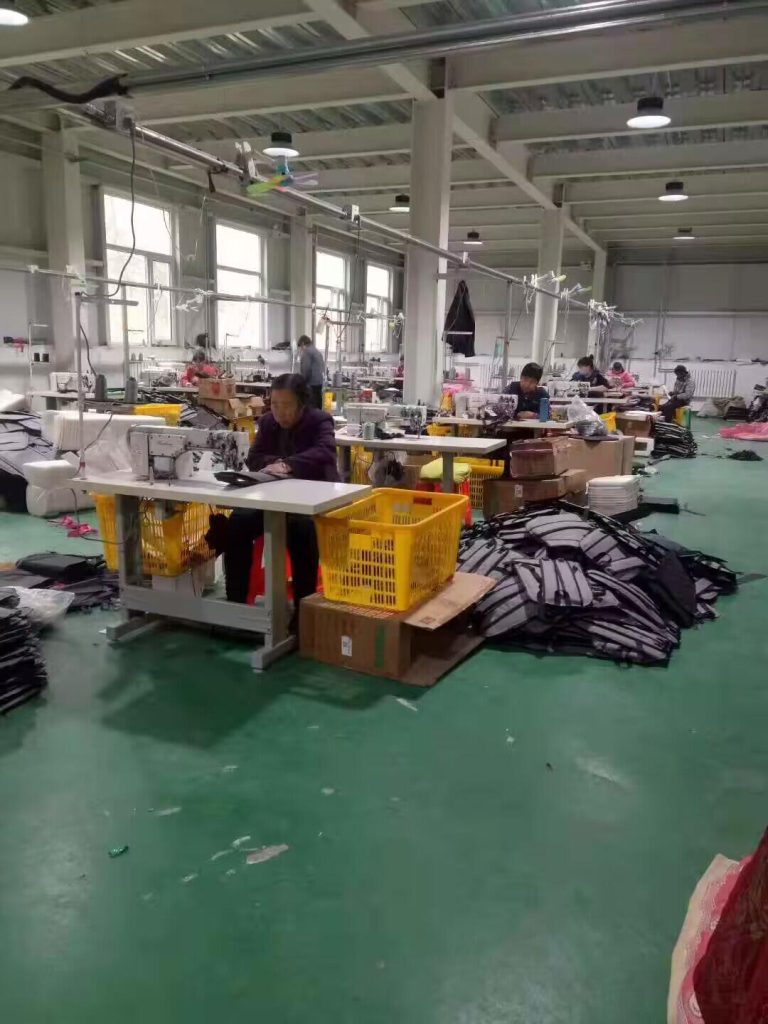 Inside view of our bag manufacturing workshop