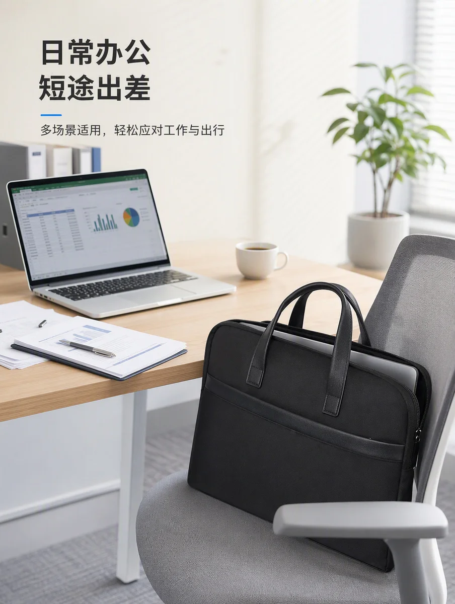 Business Briefcase Model-558 Large Capacity A4 Document Bag for Men 3 Business Briefcase Model-558 Large Capacity A4 Document Bag for Men - Image 3